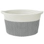 Gray and white cotton storage basket Ø40x25 cm by , Baskets - Ref: Foro24-358462, Price: 18,13 €, Discount: %