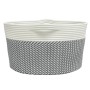 Gray and white cotton storage basket Ø40x25 cm by , Baskets - Ref: Foro24-358462, Price: 18,13 €, Discount: %