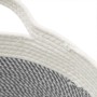 Gray and white cotton storage basket Ø40x25 cm by , Baskets - Ref: Foro24-358462, Price: 18,13 €, Discount: %