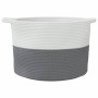 Cesta para ropa sucia algodón gris y blanco Ø55x36 cm de , Cestas para ropa - Ref: Foro24-358469, Precio: 26,49 €, Descuento: %