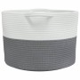 Cotton grey and white laundry basket Ø55x36 cm by , Laundry baskets - Ref: Foro24-358469, Price: 26,49 €, Discount: %