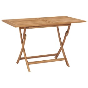 Folding garden table solid teak wood 120x70x75 cm by vidaXL, Garden tables - Ref: Foro24-44682, Price: 146,99 €, Discount: %