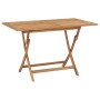 Mesa plegable de jardín madera maciza de teca 120x70x75 cm de vidaXL, Mesas de jardín - Ref: Foro24-44682, Precio: 155,63 €, ...