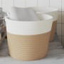 Aufbewahrungskörbe 2 Stück beige und weiße Baumwolle Ø24x18 cm von , Körbe - Ref: Foro24-358455, Preis: 19,24 €, Rabatt: %