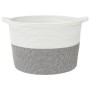 Laundry basket made of gray and white cotton Ø60x36 cm by , Laundry baskets - Ref: Foro24-358474, Price: 29,52 €, Discount: %