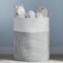 Gray and white cotton storage basket Ø38x46 cm by , Baskets - Ref: Foro24-358481, Price: 28,74 €, Discount: %