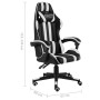 Black and white synthetic leather gaming chair