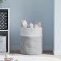 Gray and white cotton storage basket Ø38x46 cm by , Baskets - Ref: Foro24-358481, Price: 28,74 €, Discount: %