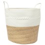 Brown and white cotton storage basket Ø43x38 cm by , Baskets - Ref: Foro24-358488, Price: 23,80 €, Discount: %