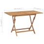 Mesa plegable de jardín madera maciza de teca 120x70x75 cm de vidaXL, Mesas de jardín - Ref: Foro24-44682, Precio: 155,63 €, ...