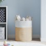 Beige and white cotton storage basket Ø38x46 cm by , Baskets - Ref: Foro24-358483, Price: 23,45 €, Discount: %