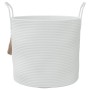 White cotton storage basket Ø40x35 cm by , Baskets - Ref: Foro24-358497, Price: 32,43 €, Discount: %