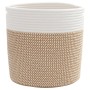 Storage baskets 2 units brown and white cotton Ø28x28 cm by , Baskets - Ref: Foro24-358460, Price: 24,37 €, Discount: %