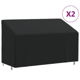 Cubiertas banco 3 plazas 2 uds tela Oxford 420D 165x70x65/94 cm de , Fundas para muebles de jardín - Ref: Foro24-3203371, Pre...