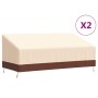 Cubiertas banco 3 plazas 2 uds tela Oxford 600D 198x97x48/74 cm de , Fundas para muebles de jardín - Ref: Foro24-3203373, Pre...