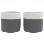 Cestas de almacenaje 2 uds algodón gris y blanco Ø28x18 cm de , Cestas - Ref: Foro24-358457, Precio: 22,49 €, Descuento: %