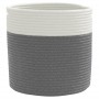 Storage baskets 2 units cotton gray and white Ø28x18 cm by , Baskets - Ref: Foro24-358457, Price: 22,49 €, Discount: %