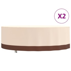 Cubiertas muebles jardín 2 uds tela Oxford 600D Ø 279x71 cm de , Fundas para muebles de jardín - Ref: Foro24-3203367, Precio:...