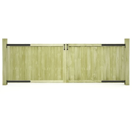 Wooden fence gates, 2 units of impregnated pine, 300x100 cm by vidaXL, garden gates - Ref: Foro24-45339, Price: 204,49 €, Dis...