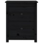 Mesita de noche madera maciza de pino negra 50x35x61,5 cm de vidaXL, Mesitas de noche - Ref: Foro24-813687, Precio: 53,20 €, ...