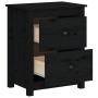 Mesita de noche madera maciza de pino negra 50x35x61,5 cm de vidaXL, Mesitas de noche - Ref: Foro24-813687, Precio: 53,20 €, ...