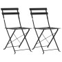 Garden bistro table and chairs 3 pieces black steel by vidaXL, Garden sets - Ref: Foro24-44356, Price: 93,01 €, Discount: %