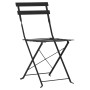 Garden bistro table and chairs 3 pieces black steel by vidaXL, Garden sets - Ref: Foro24-44356, Price: 93,01 €, Discount: %