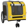 Bicycle trailer for dogs iron Oxford fabric yellow gray by , pet strollers - Ref: Foro24-93854, Price: 99,56 €, Discount: %