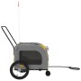 Haustier-Fahrradanhänger, Eisen-Oxford-Stoff, gelb-grau von , Kinderwagen für Haustiere - Ref: Foro24-93854, Preis: 96,99 €, ...