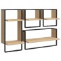 Wall shelves with bars 4 pcs engineered wood Sonoma oak by , Shelves and shelves - Ref: Foro24-836309, Price: 48,80 €, Discou...