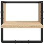 Wall shelves with bars 4 pcs engineered wood Sonoma oak by , Shelves and shelves - Ref: Foro24-836309, Price: 48,80 €, Discou...