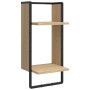 Wall shelves with bars 4 pcs engineered wood Sonoma oak by , Shelves and shelves - Ref: Foro24-836309, Price: 48,80 €, Discou...