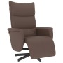 Sillón reclinable con reposapiés cuero sintético marrón de , Sillones - Ref: Foro24-356586, Precio: 212,38 €, Descuento: %