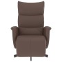 Sillón reclinable con reposapiés cuero sintético marrón de , Sillones - Ref: Foro24-356586, Precio: 212,38 €, Descuento: %