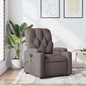 Taupe gray fabric reclining massage chair by , Armchairs - Ref: Foro24-372499, Price: 249,88 €, Discount: %