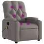 Taupe gray fabric reclining massage chair by , Armchairs - Ref: Foro24-372499, Price: 246,99 €, Discount: %