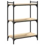 Bookcase with 3 shelves engineered wood Sonoma oak 60x30x86 cm by , Bookcases and shelves - Ref: Foro24-837648, Price: 39,91 ...