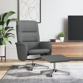 Sillón reclinable con reposapiés tela gris oscuro de , Sillones - Ref: Foro24-356571, Precio: 191,99 €, Descuento: %