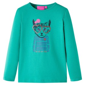 Camiseta infantil de manga larga verde brillante 140 de , Camisetas para niños - Ref: Foro24-13583, Precio: 9,99 €, Descuento: %