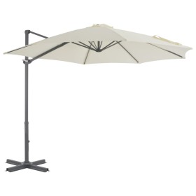 Cantilever parasol with aluminum pole 300 cm sand by vidaXL, Umbrellas - Ref: Foro24-44620, Price: 342,99 €, Discount: %