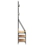 Coat rack with Sonoma oak shoe rack 72x34x184 cm by , Dresser Organizers and Bar Hangers - Ref: Foro24-837828, Price: 76,61 €...