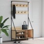 Coat rack with Sonoma oak shoe rack 100x41x184 cm by , Dresser Organizers and Bar Hangers - Ref: Foro24-837868, Price: 96,99 ...