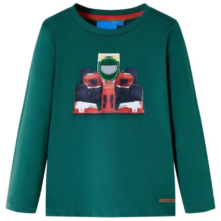 Camiseta infantil de manga larga verde 128 de , Camisetas para niños - Ref: Foro24-12877, Precio: 8,28 €, Descuento: %