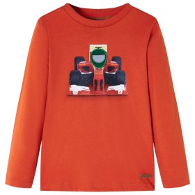 Children's orange long-sleeved t-shirt 104 by , Kids T-shirts - Ref: Foro24-12880, Price: 9,99 €, Discount: %