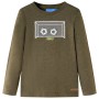 Langärmliges Kinder-T-Shirt in Khaki-Mélange 104 von , Kinder-T-Shirts - Ref: Foro24-12710, Preis: 8,28 €, Rabatt: %