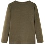 Children's long-sleeved khaki mélange T-shirt 104 by , Kids T-shirts - Ref: Foro24-12710, Price: 8,28 €, Discount: %