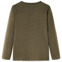 Children's long-sleeved khaki mélange T-shirt 128 by , Kids T-shirts - Ref: Foro24-12712, Price: 8,28 €, Discount: %