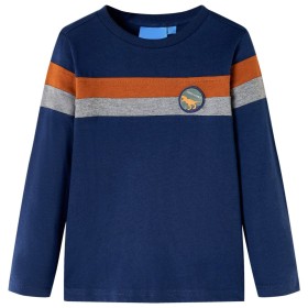 Children's long-sleeved navy blue t-shirt 92 by , Kids T-shirts - Ref: Foro24-12849, Price: 9,99 €, Discount: %