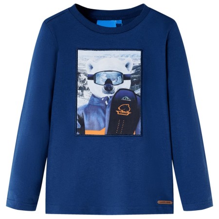 Children's long-sleeved t-shirt in denim blue 92 by , Kids T-shirts - Ref: Foro24-13134, Price: 9,89 €, Discount: %