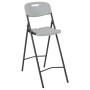 Folding high garden chairs 2 pcs HDPE and white steel by vidaXL, Garden chairs - Ref: Foro24-44561, Price: 135,85 €, Discount: %